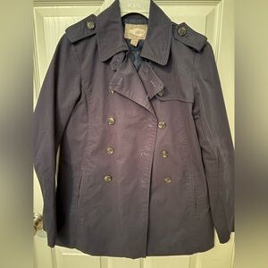 Forever 21 Dark Navy Pea/Trench Coat